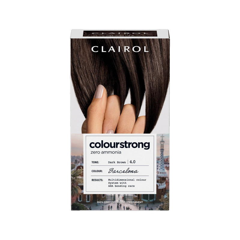 Clairol Colour Strong 4.0 Dark Brown hair dye 199ml - British product