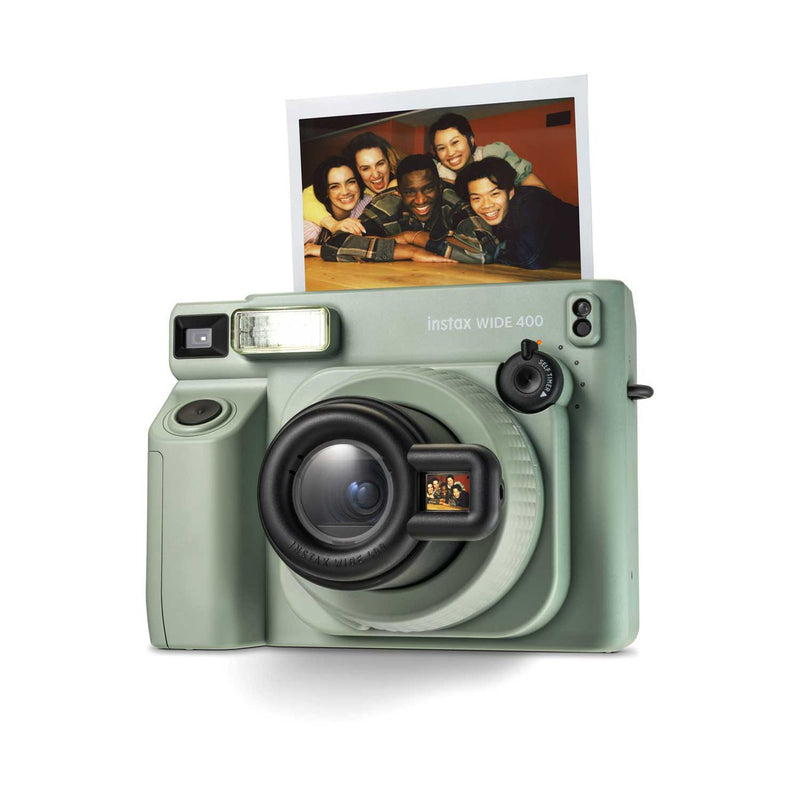 Instax wide format instant camera Sage Green colour, UK version.