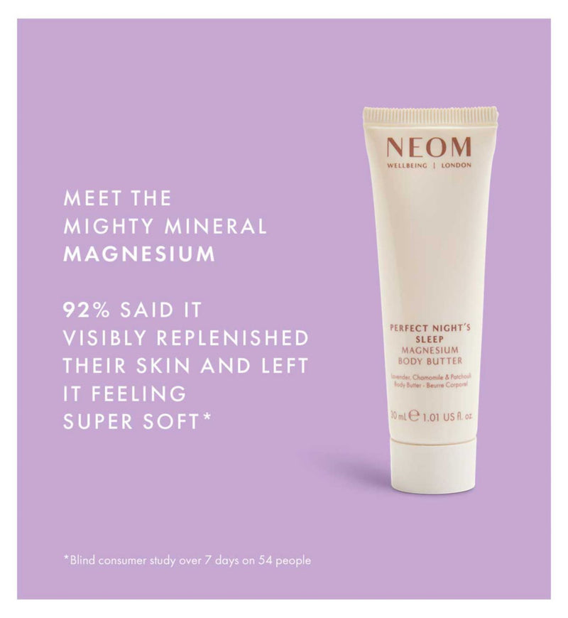 NEOM Night's Sleep Magnesium Body Butter 30ml, imported from the UK