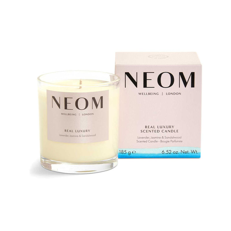 NEOM Real Luxury candle 185g jar, imported from the UK