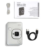 Instax hybrid instant camera Misty White (British brand)