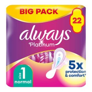 فوط صحية Boots Always Platinum العادية بأجنحة 22 قطعة - اشترِ عبر الإنترنت من McGrocer