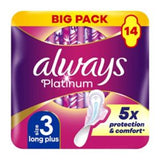 Always Platinum Day & Night Sanitary Towels With Wings 14 Pads