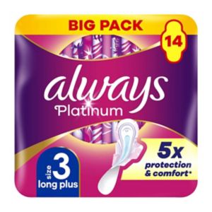 فوط صحية Boots Always Platinum Day & Night بأجنحة 14 قطعة - اشترِ عبر الإنترنت من McGrocer