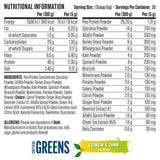 Applied Nutrition greens powder lemon lime 150g - British product