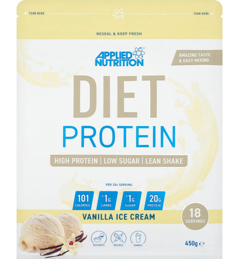 Applied Nutrition Diet Protein Powder Vanilla Ice Cream 450g - British product