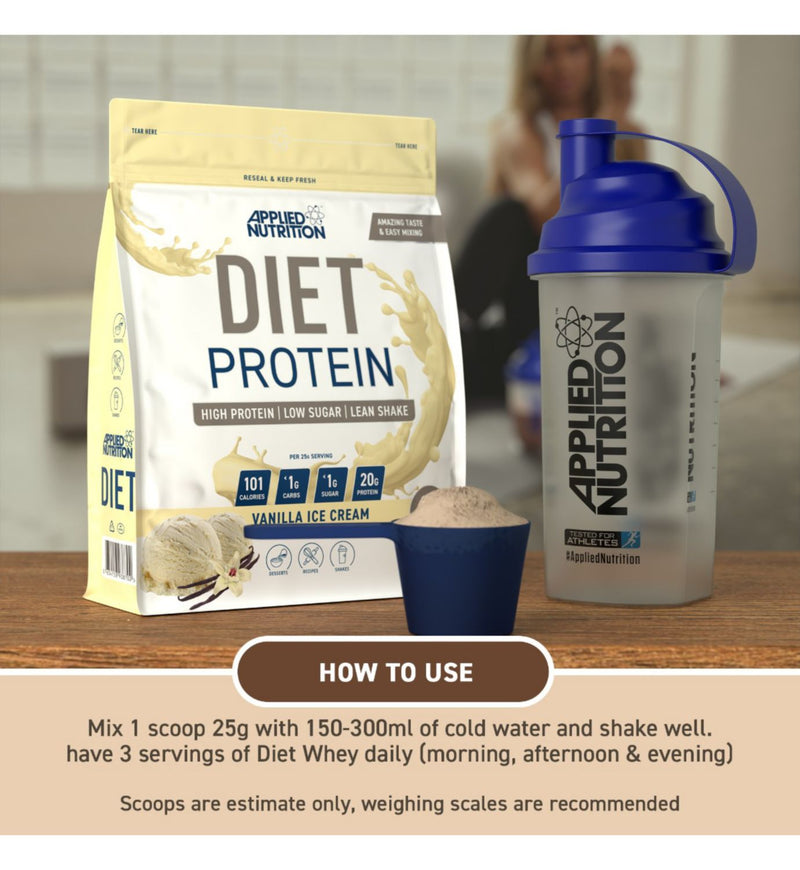 Applied Nutrition Diet Protein Powder Vanilla Ice Cream 450g - British product