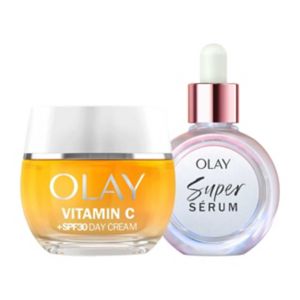 Olay Super Serum & Vitamin C Anti-Dark Spot Cream Bundle 30ml 50ml