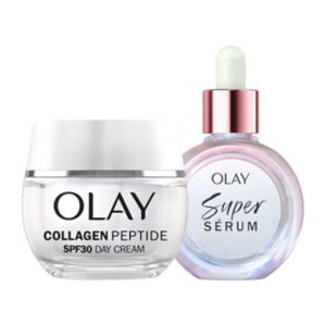 Olay skincare bundle with serum and day cream (British brand)