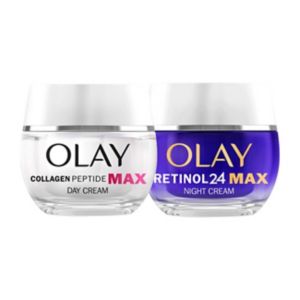 Olay Collagen Peptide MAX Dag og Retinol 24 MAX Nattkrempakke 50 ml hver