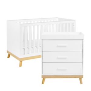 Babymore 2 Piece Nursery Room Set White - British product