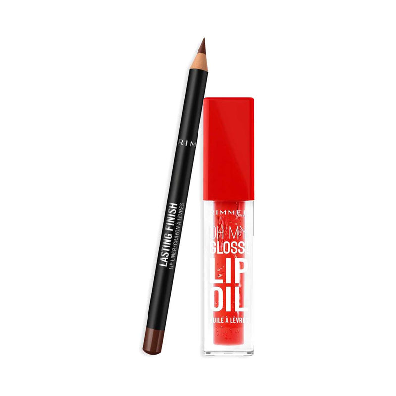 Rimmel Pomegranate Lip Bundle Vivid Red and Brownie Pie (British brand)