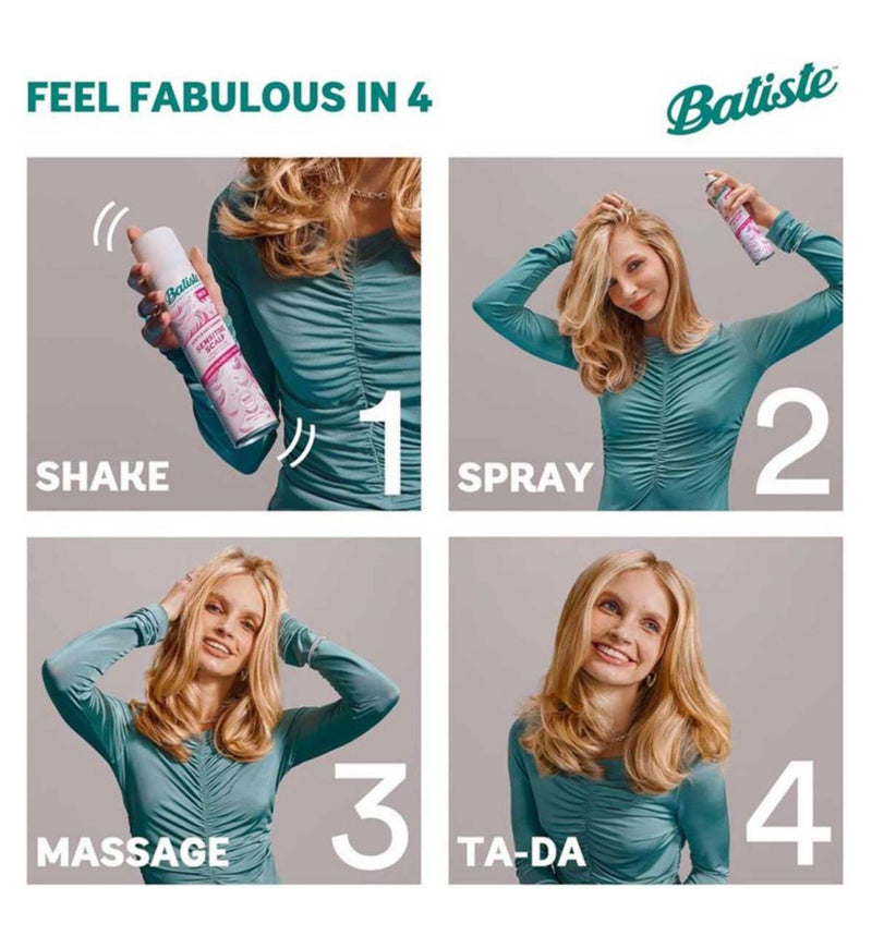 Batiste Sensitive Scalp Fragrance Free Dry Shampoo 200ml - British product