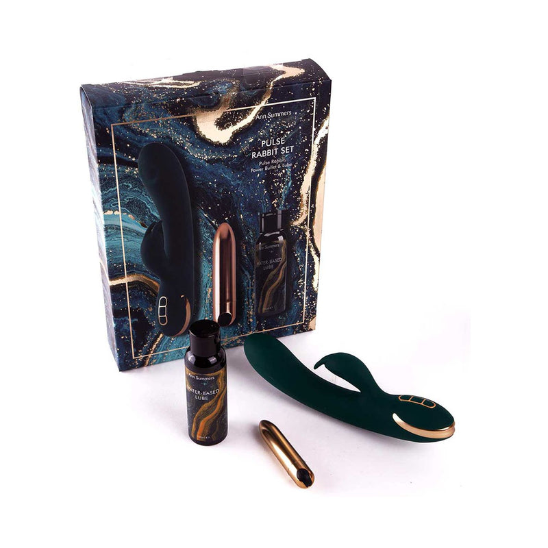 Ann Summers G Spot Pulse Rabbit Set Green - British product