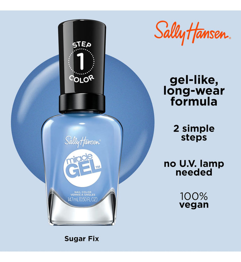 Sally Hansen Miracle Gel nail polish Sugar Fix 14.7ml (British brand)