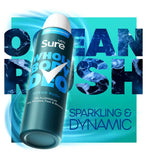 Sure Men Ocean Rush Whole Body Deodorant Spray 150ml (British brand)