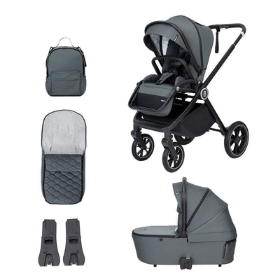 Boots Babymore Kai Pram Pushchair Forest Grey Travel System- Buy online at McGrocer