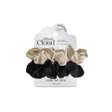 Boots Silver Cloud Large Satin Scrunchies Mixed Caramel Black 2 Pack- Buy online at McGrocer