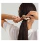 Silver Cloud Satin Scrunchies Mixed Caramel Black 2 Pack (British brand)