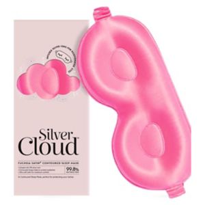 Silver Cloud Contoured Satin Sleep Mask with Silver Ions (British brand)