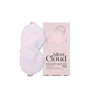 Silver Cloud Pink Fluffy Satin Schlaf-Augenmaske