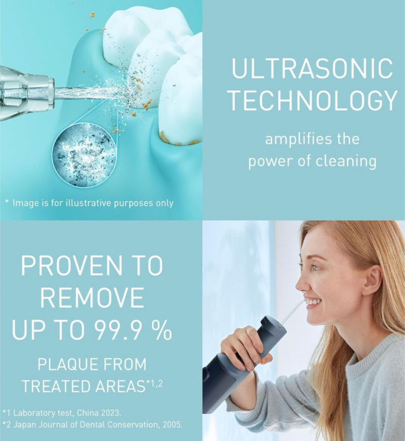 Panasonic cordless water flosser with ultrasonic technology imported from the UK
