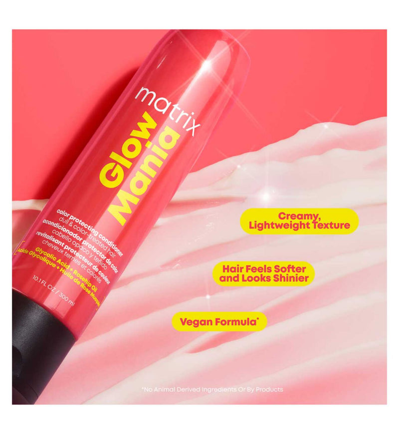 Matrix Glow Mania Color Glow Conditioner 300ml, imported from the UK