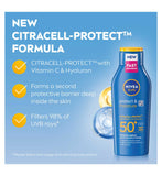 NIVEA Sun Cream Lotion SPF50+ 400ml, imported from the UK