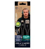 Our Pure Planet USB micro cable 1.2m, imported from the UK