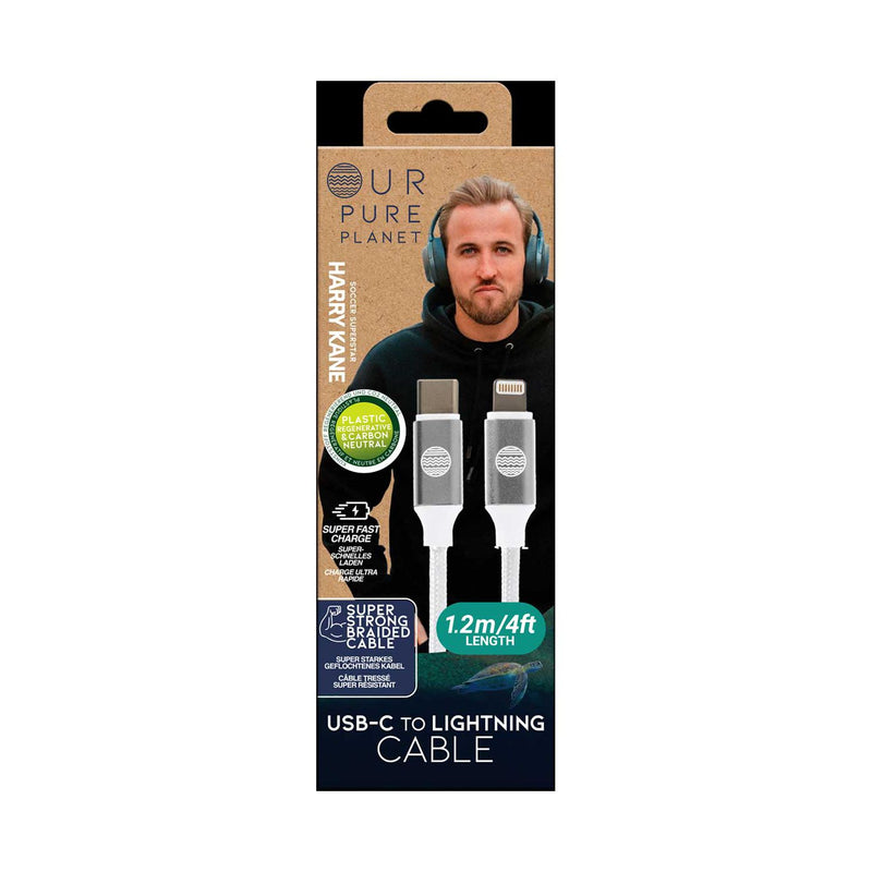 Our Pure Planet USB-C to Lightning cable 1.2m (British brand)