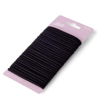 Boots standard ponybands black 30 pack, imported from the UK