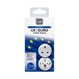 Go Travel UK-EU twin adaptors, imported from the UK