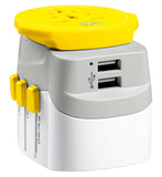 Go Travel worldwide adaptor with twin USB-A (British brand)