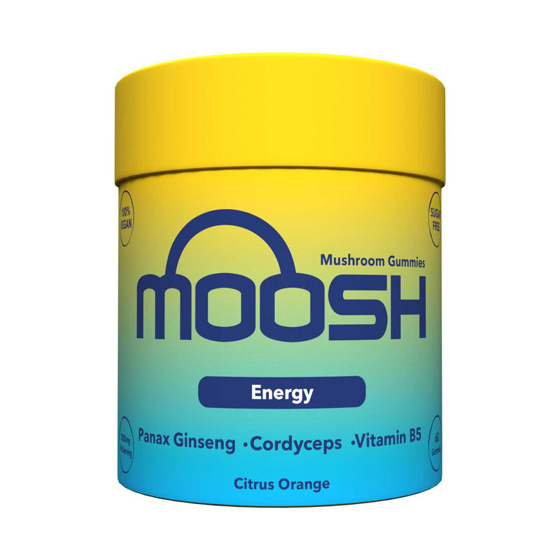 Moosh Mushroom Gummies Energy Citrus 60 gummies, imported from the UK