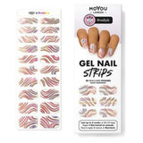 MoYou London Gel-Nagelstreifen 03 mit Nagelfeile und Holzstäbchen