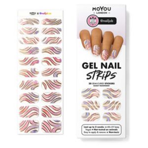 MoYou London Gel Nail Strip 03 with Nail File and Wooden Stick