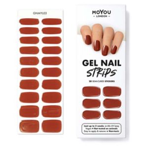 MoYou London gel nail strips Cinnamon Bun, imported from the UK