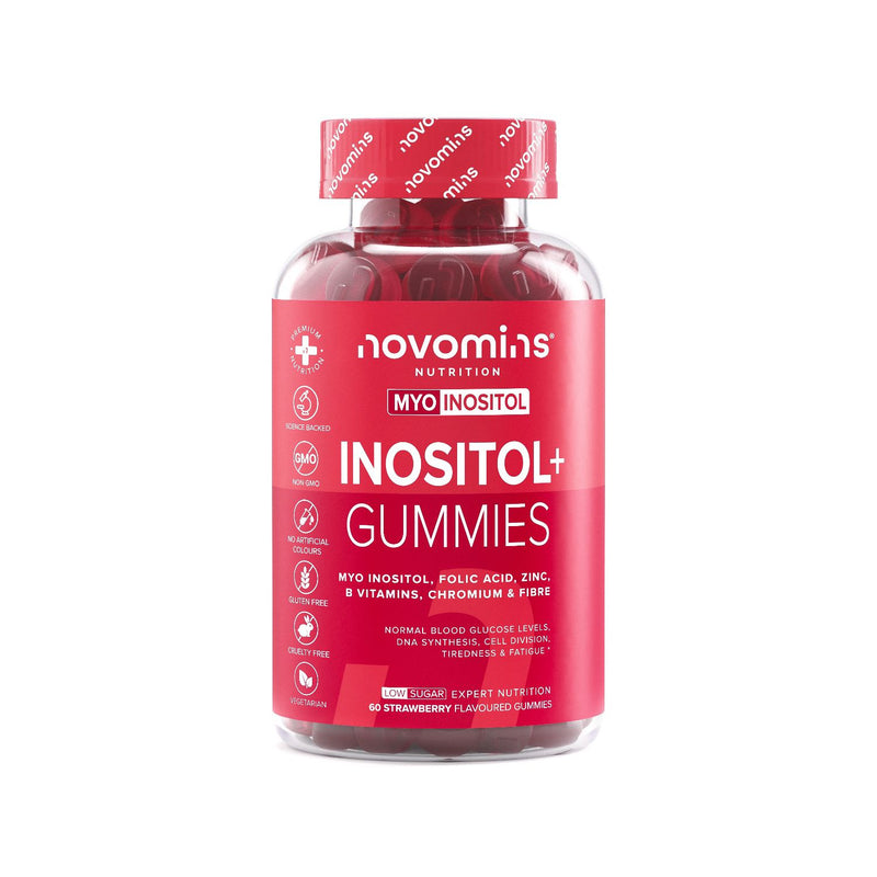 Novomins Inositol Gummies Strawberry Flavour 60s, imported from the UK