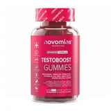 Novomins Testo Boost Raspberry Gummies 60s, imported from the UK