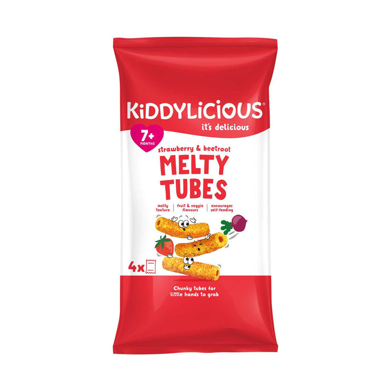 Kiddylicious strawberry melty tubes 10g 4s, UK version