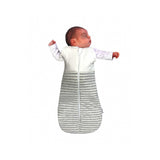 Sweet Dreamers Baby Sleeping Bag Organic Cotton White Grey Stripes 2.5 Tog