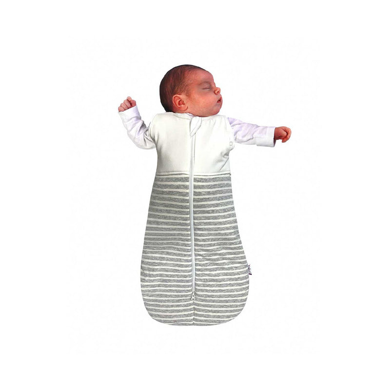Sweet Dreamers Baby Sleeping Bag White Grey Stripes 2.5 tog (British brand)