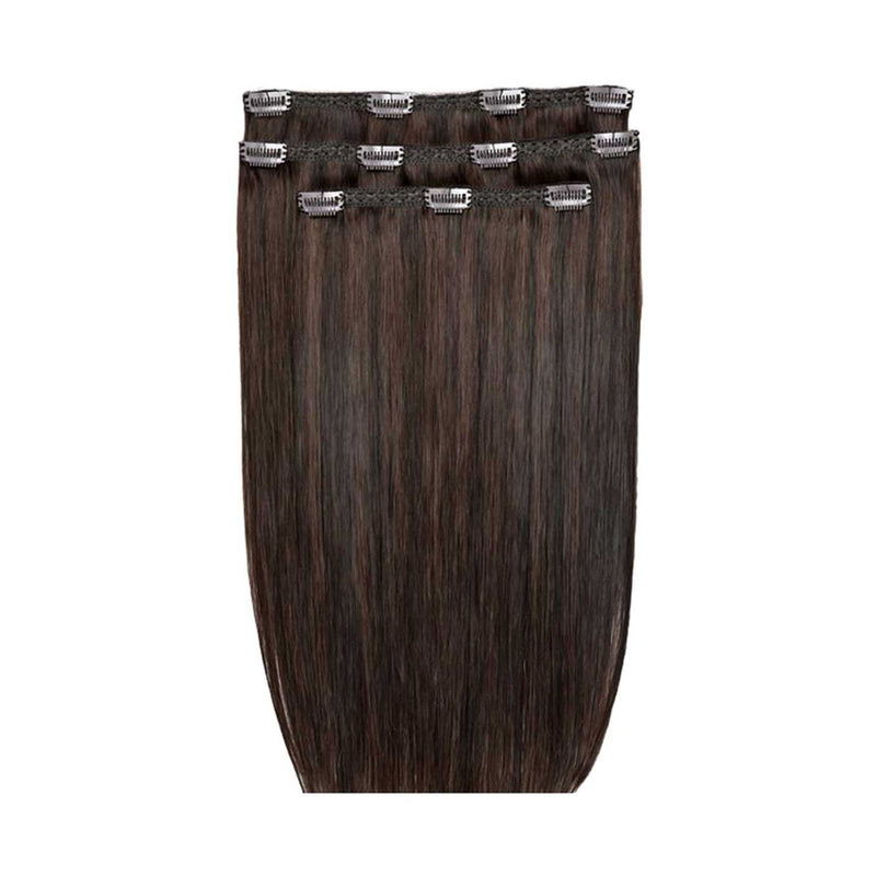 Beauty Works clip-in extensions dark chocolate 18 inch - British product