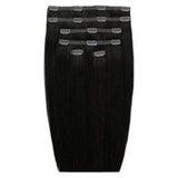 Extensions à clips Beauty Works Double Hair Set 18 cm Noir naturel 180 g
