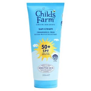 Boots Childs Farm SPF 50+ Sun Cream Fragrance Free 200ml- Buy online at McGrocer