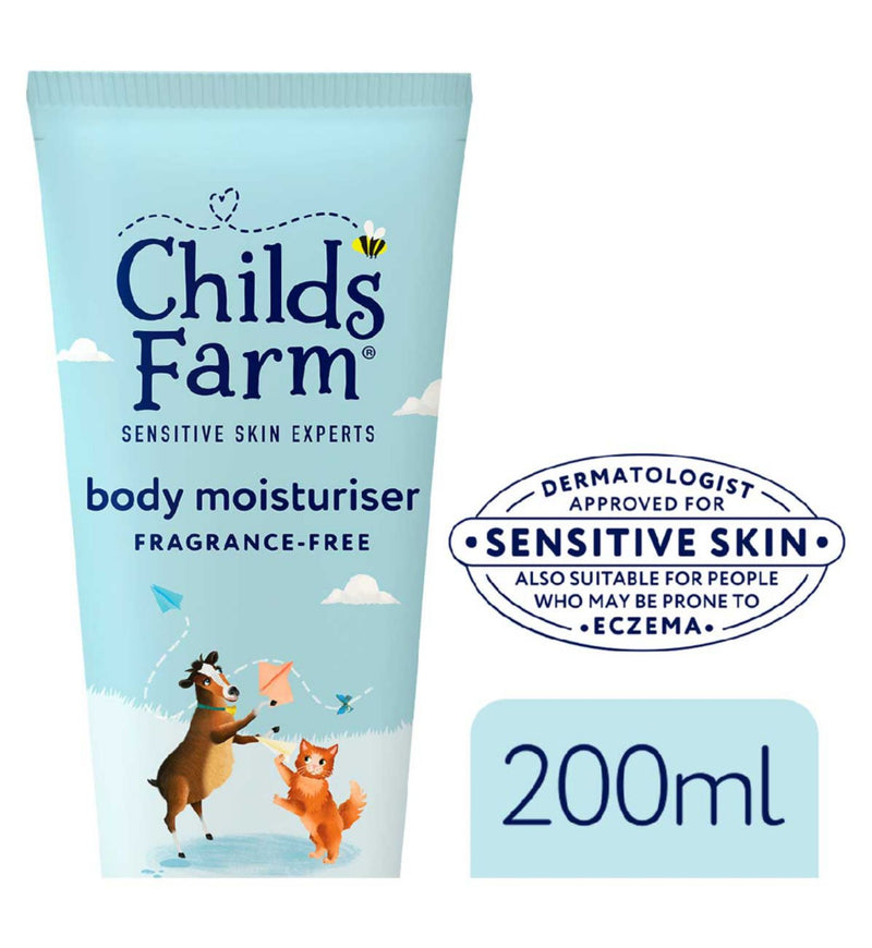 Childs Farm Fragrance-Free Body Moisturiser Sensitive Skin 200ml - British product
