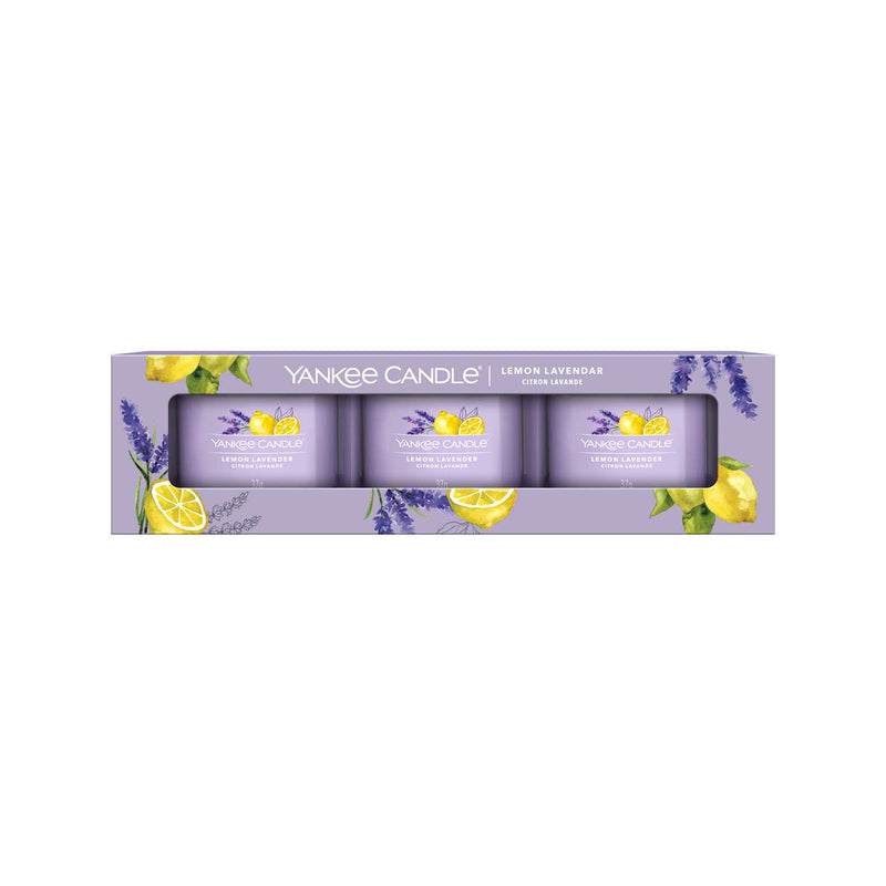 Yankee Candle Mini Votive Lemon Lavender 37g three-pack (British brand)