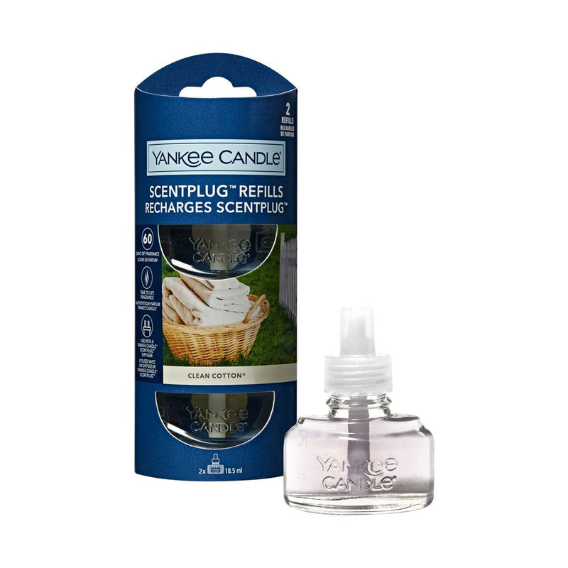 Yankee Candle Scentplug Refill Clean Cotton 18.5ml x 2 (British brand)