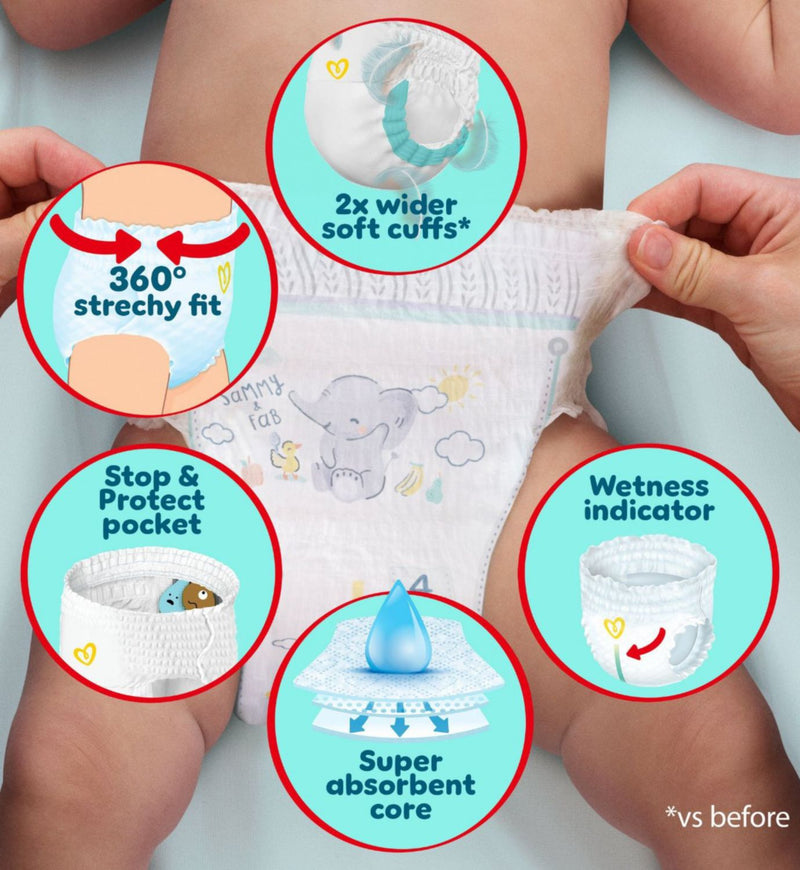 Pampers Premium Protection Nappy Pants Size 3 64 Count (British brand)
