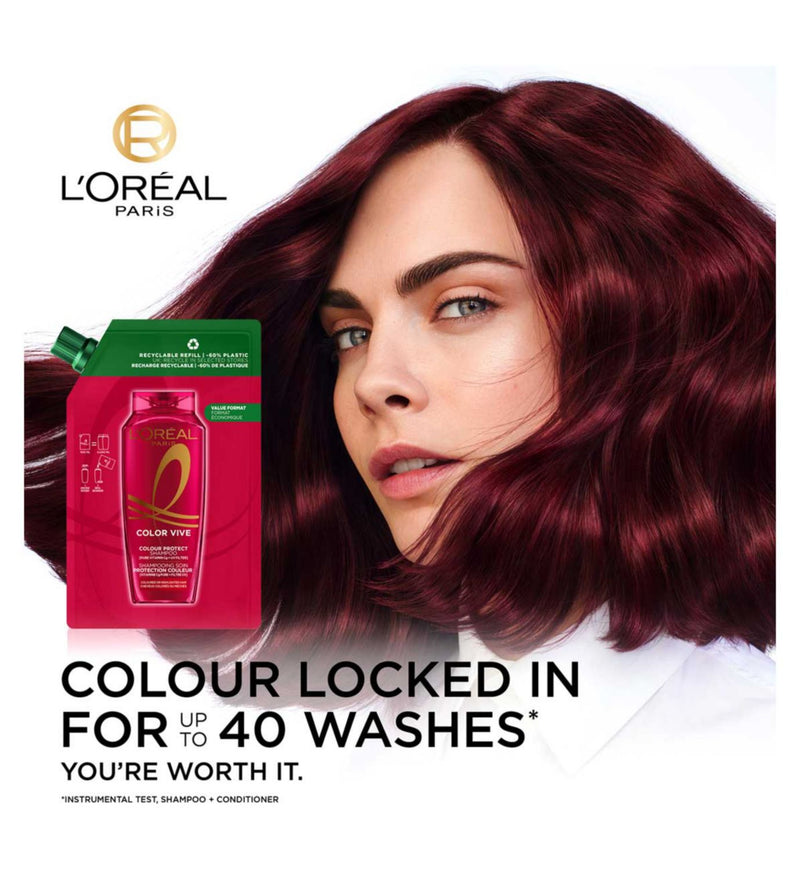 L'Oréal Paris Elvive Colour Protect Shampoo Refill Pouch 500ml, UK version